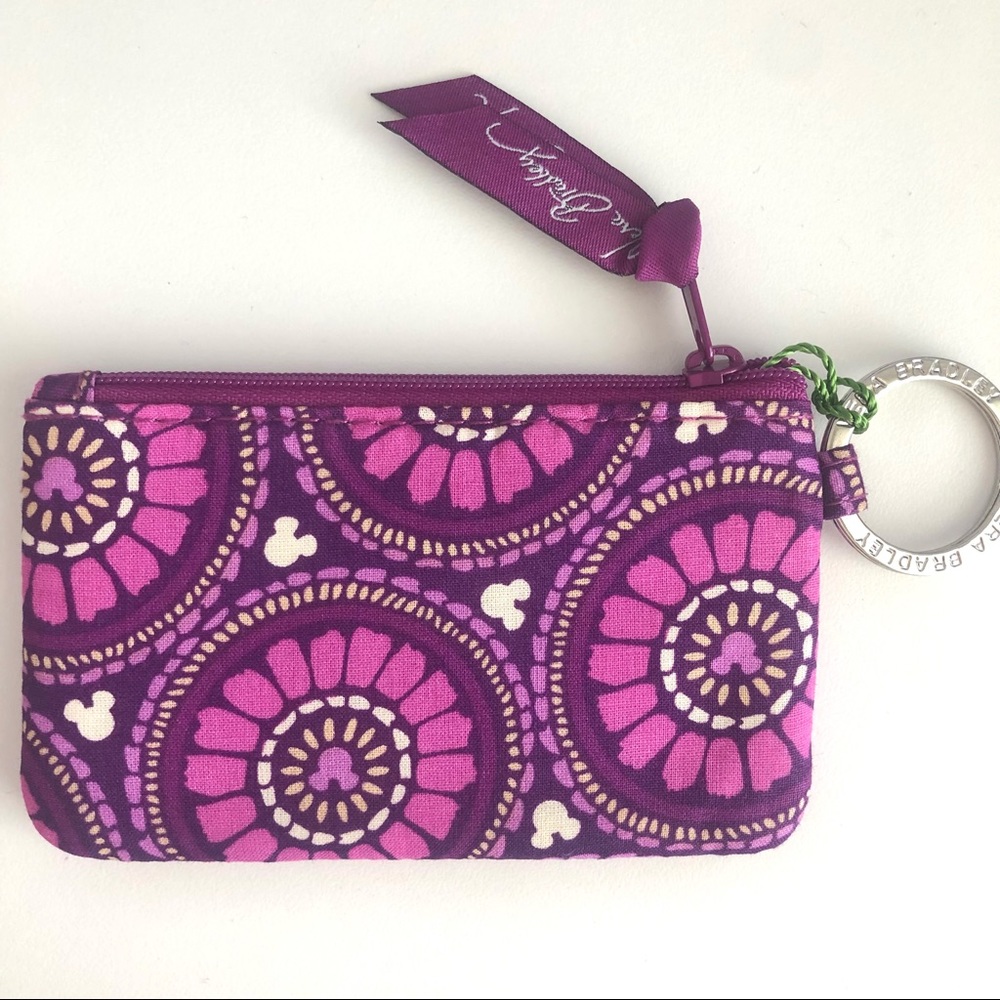 Disney Vera Bradley Mickey Plums Up ID Case NWT